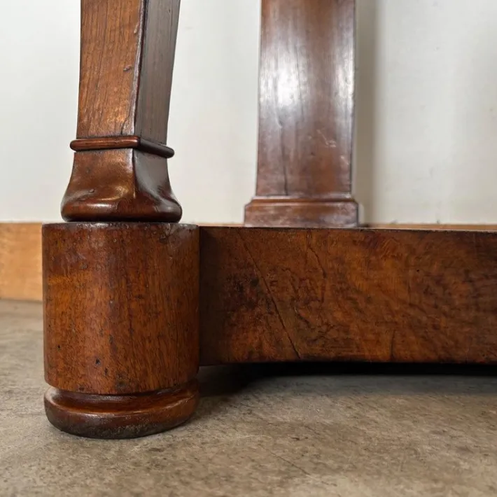 Pamono Antique Biedermeier Console in Walnut & Marble Discount