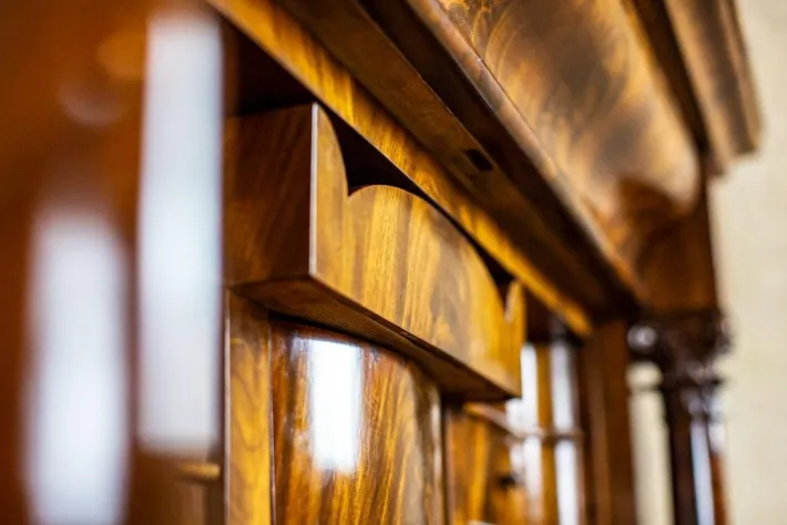 Pamono Antique Biedermeier Mahogany Secretary, 1850 New