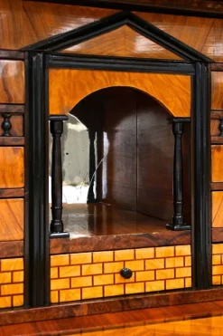 Pamono Antique Biedermeier Nutwood Secretary, 1825 Sale