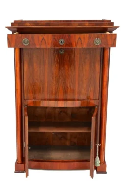 Pamono Antique Biedermeier Nutwood Secretary, 1825 Sale