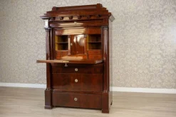 Pamono Antique Biedermeier Secretary with Mahogany, 1840 New