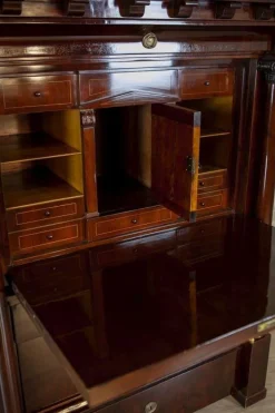 Pamono Antique Biedermeier Secretary with Mahogany, 1840 New