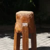 Pamono Antique Brutalist Wood Farm Tripod Chopping Block, 1890s Online