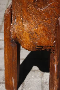 Pamono Antique Brutalist Wood Farm Tripod Chopping Block, 1890s Online