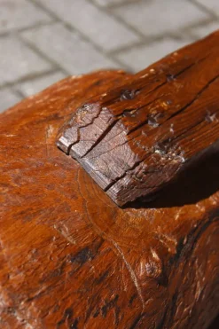 Pamono Antique Brutalist Wood Farm Tripod Chopping Block, 1890s Online