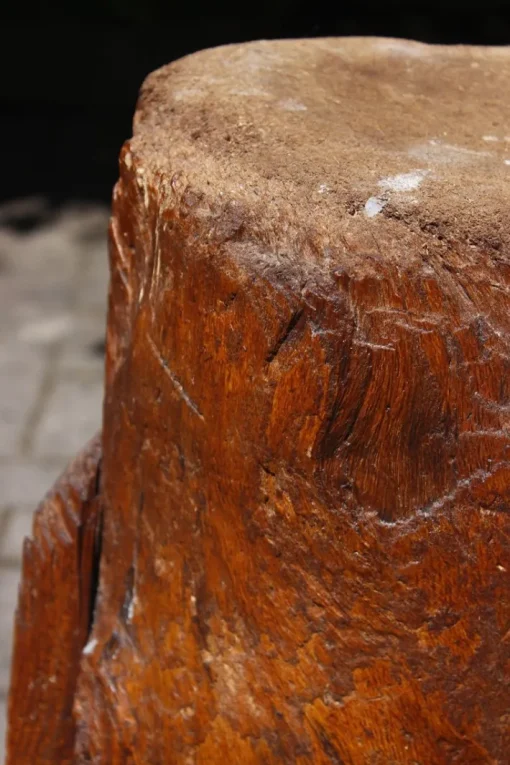 Pamono Antique Brutalist Wood Farm Tripod Chopping Block, 1890s Online