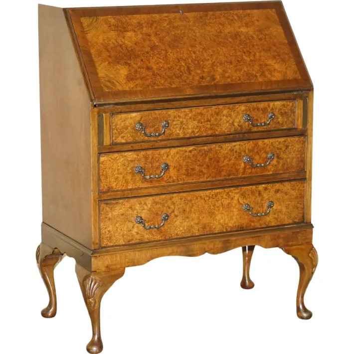 Pamono Antique Burr and Burl Walnut Secretaire, 1900s Outlet