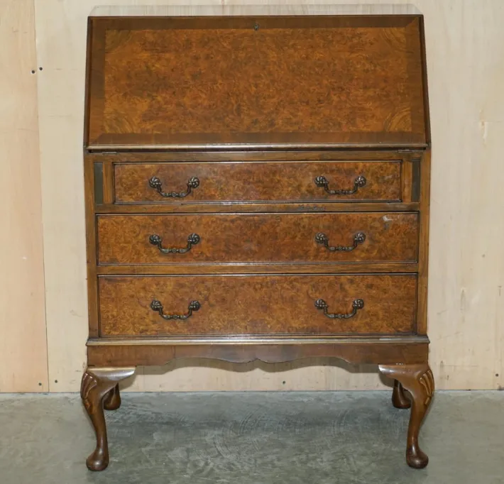 Pamono Antique Burr and Burl Walnut Secretaire, 1900s Outlet