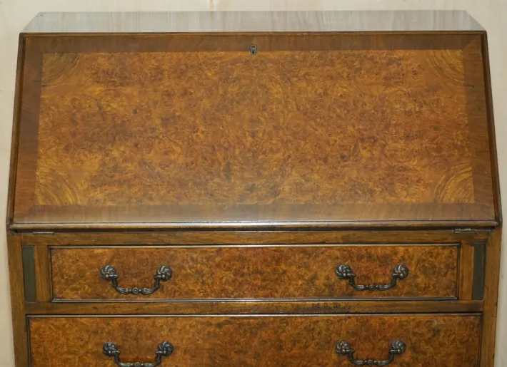 Pamono Antique Burr and Burl Walnut Secretaire, 1900s Outlet