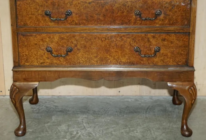 Pamono Antique Burr and Burl Walnut Secretaire, 1900s Outlet