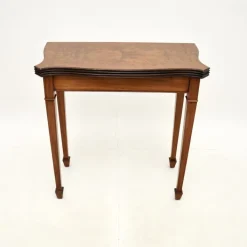 Pamono Antique Burr Walnut Console Table, 1950s