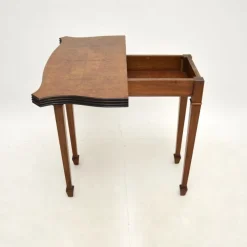 Pamono Antique Burr Walnut Console Table, 1950s