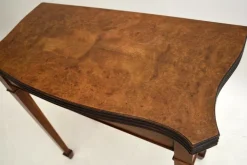 Pamono Antique Burr Walnut Console Table, 1950s