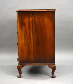 Pamono Antique Burr Walnut Serpentine Chest of Drawers, 1920s Best