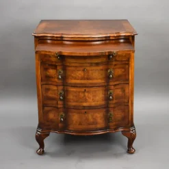 Pamono Antique Burr Walnut Serpentine Chest of Drawers, 1920s Best