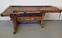 Pamono Antique Carpenter's Table in Birch Hot