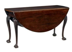 Pamono Antique Carved Mahogany Drop Leaf Table, 1780 Discount