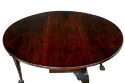 Pamono Antique Carved Mahogany Drop Leaf Table, 1780 Discount