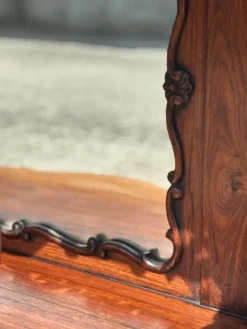 Pamono Antique Carved Rosewood Console Table with Marble Top, C1830 Sale