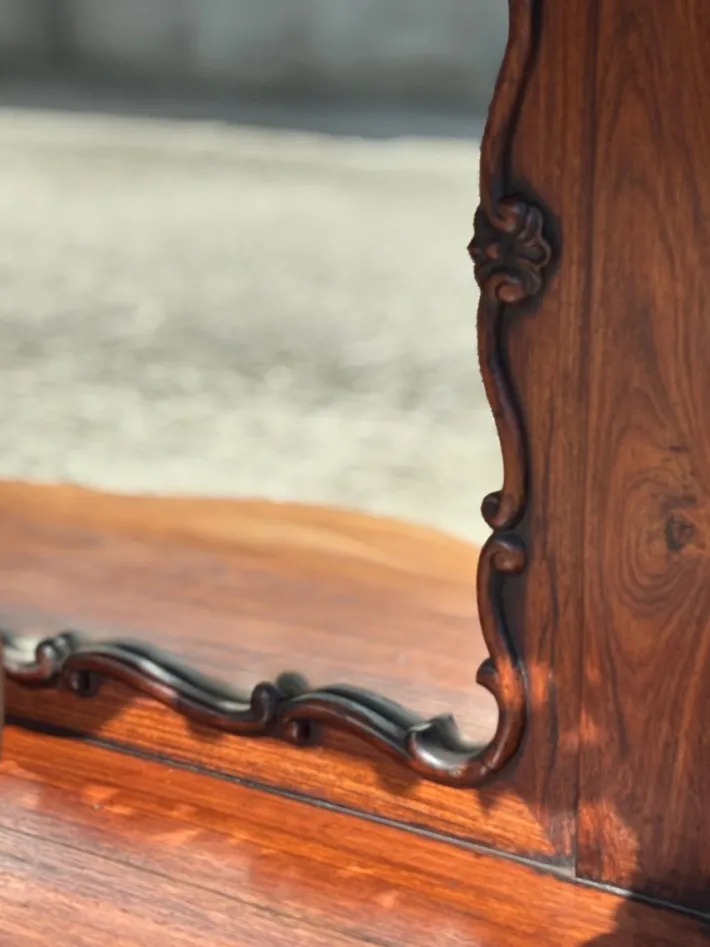 Pamono Antique Carved Rosewood Console Table with Marble Top, C1830 Sale