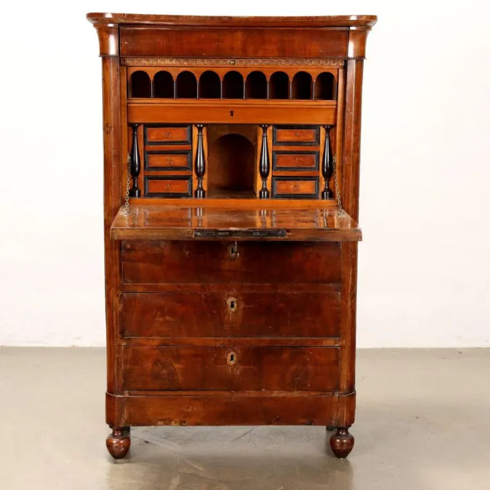 Pamono Antique Charles X Secretaire in Walnut Outlet