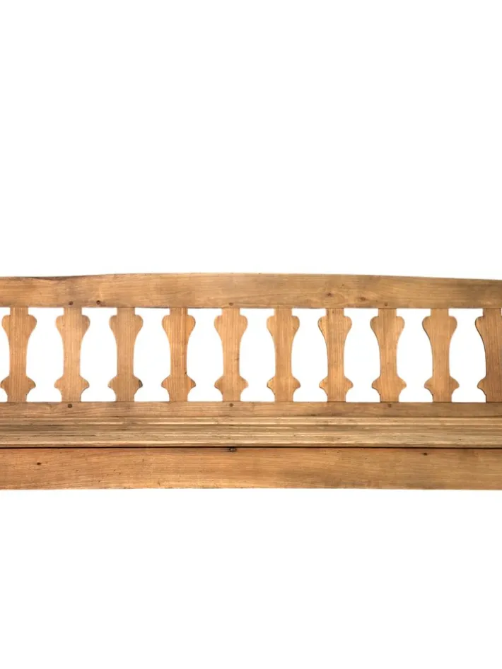 Pamono Antique Cherrywood Bench, 1800s
