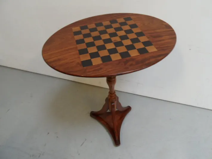 Pamono Antique Chess Table in Mahogany