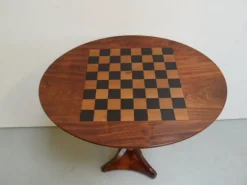 Pamono Antique Chess Table in Mahogany