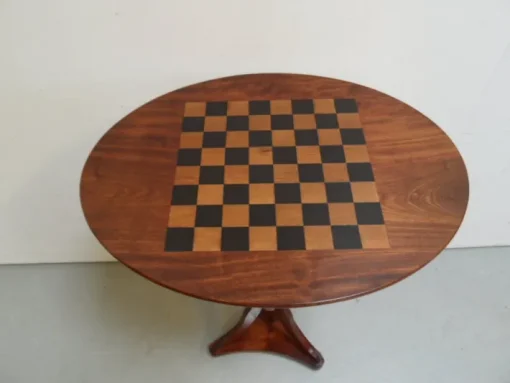 Pamono Antique Chess Table in Mahogany