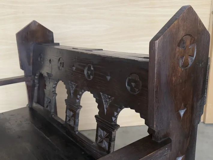 Pamono Antique Church Bench in Oak, 1890 Online