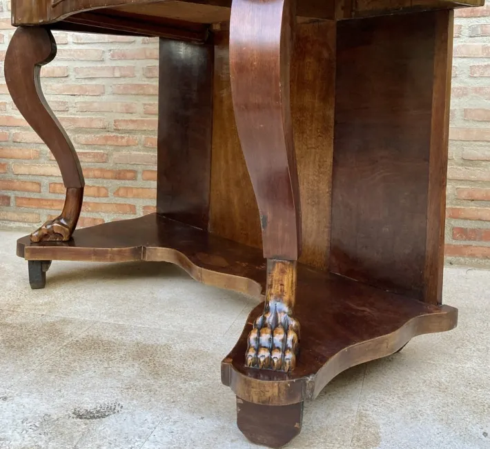 Pamono Antique Console Table in Wood with Drawer