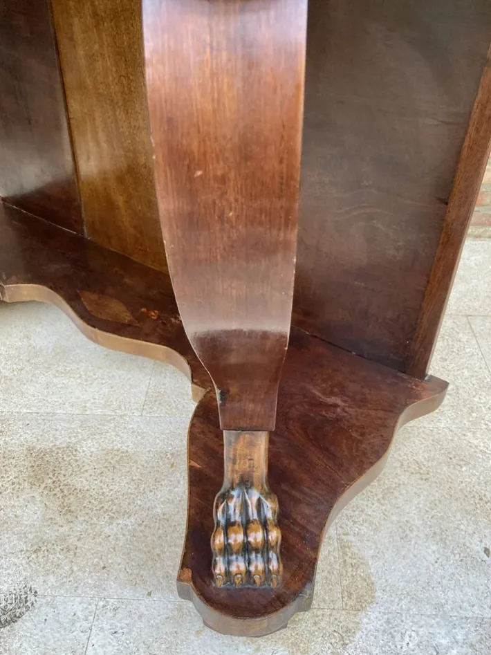 Pamono Antique Console Table in Wood with Drawer