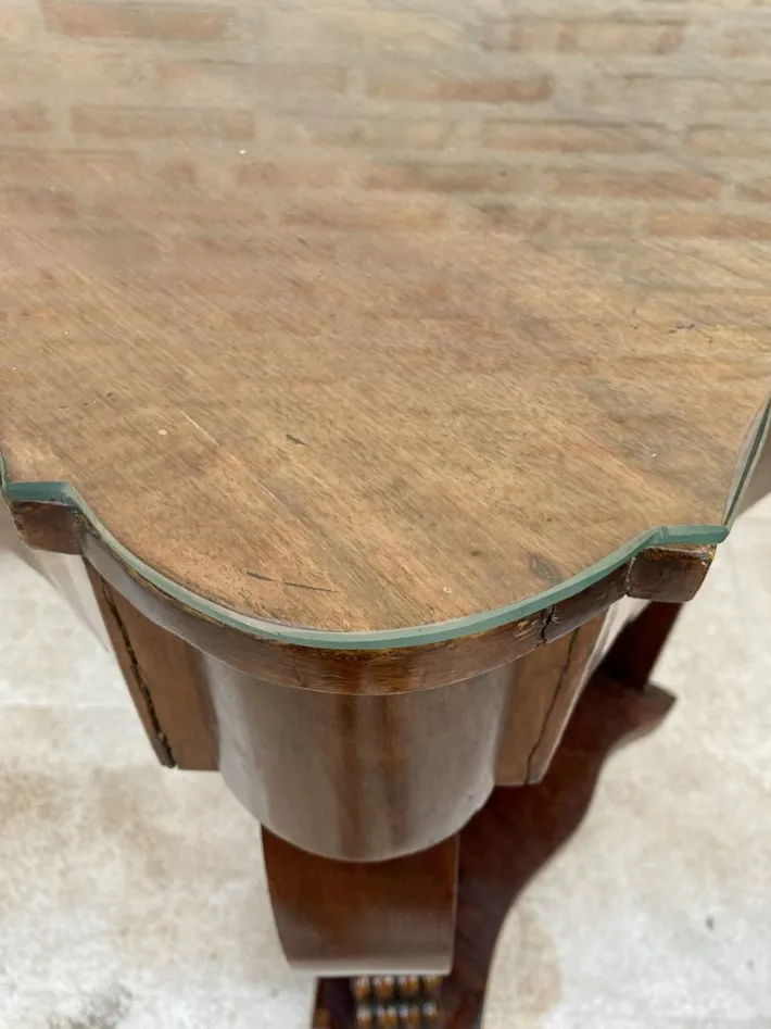 Pamono Antique Console Table in Wood with Drawer