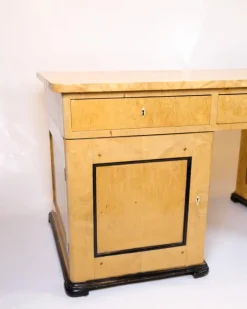 Pamono Antique Desk in Birch and Intarsia, 1840s Discount