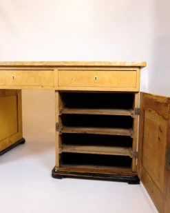 Pamono Antique Desk in Birch and Intarsia, 1840s Discount