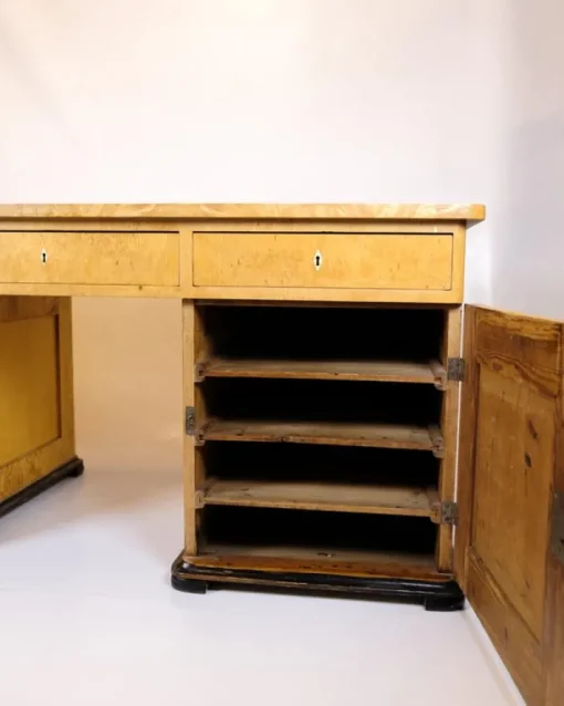 Pamono Antique Desk in Birch and Intarsia, 1840s Discount