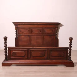 Pamono Antique Double Bed in Walnut, 1890s