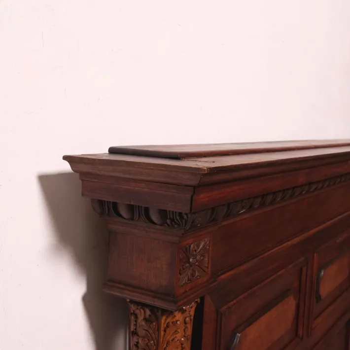 Pamono Antique Double Bed in Walnut, 1890s