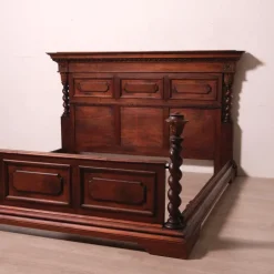 Pamono Antique Double Bed in Walnut, 1890s