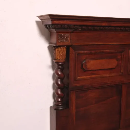 Pamono Antique Double Bed in Walnut, 1890s