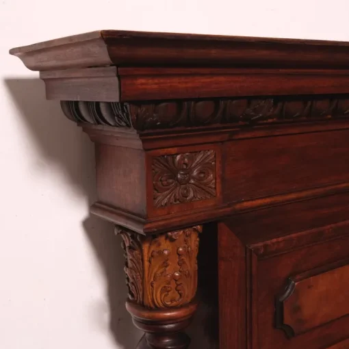 Pamono Antique Double Bed in Walnut, 1890s