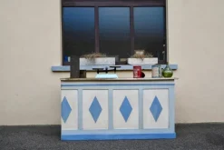 Pamono Antique Double-Sided Wooden Trading Counter, France, 1940s Hot