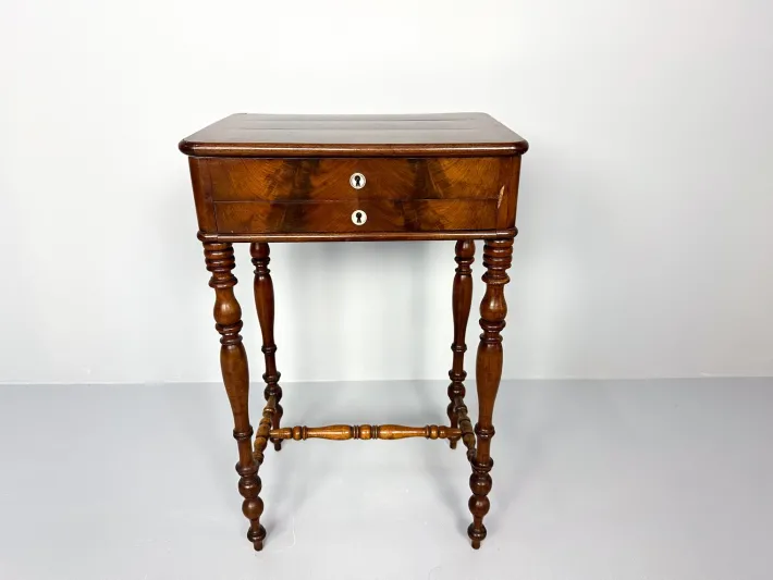 Pamono Antique Dutch Sewing Table in Mahogany, 1880s Hot