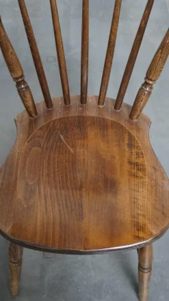 Pamono Antique Dutch Wooden Slat Chairs, Set of 10 Discount