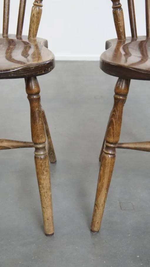 Pamono Antique Dutch Wooden Slat Chairs, Set of 10 Discount