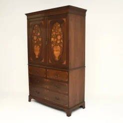 Pamono Antique Edwardian Linen Press from Maple and Co., 1890s Sale