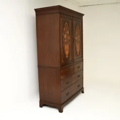 Pamono Antique Edwardian Linen Press from Maple and Co., 1890s Sale