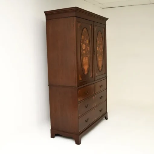 Pamono Antique Edwardian Linen Press from Maple and Co., 1890s Sale