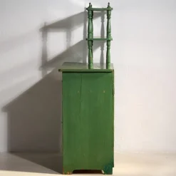 Pamono Antique Emerald Green Kitchen Cabinet, 1920s Clearance