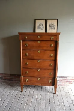 Pamono Antique Empire Oak Chiffoniere New